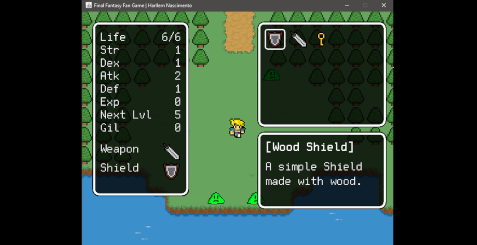 Captura de tela do 2D RPG Game em Java